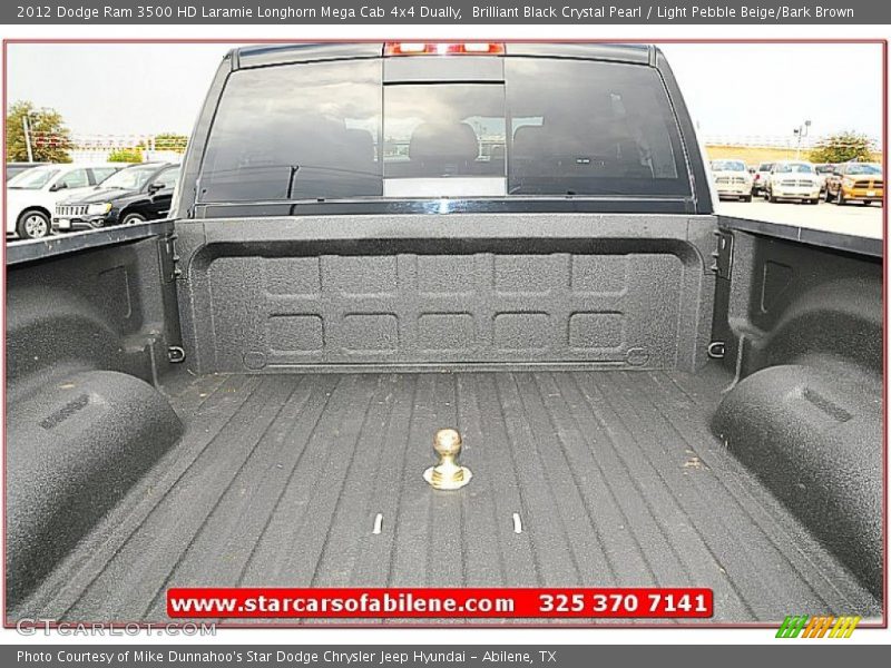 Brilliant Black Crystal Pearl / Light Pebble Beige/Bark Brown 2012 Dodge Ram 3500 HD Laramie Longhorn Mega Cab 4x4 Dually