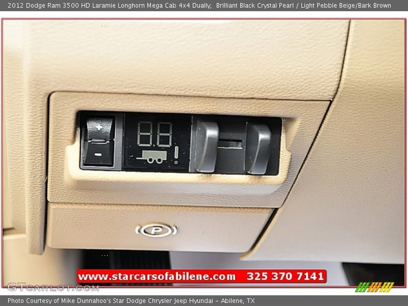 Brilliant Black Crystal Pearl / Light Pebble Beige/Bark Brown 2012 Dodge Ram 3500 HD Laramie Longhorn Mega Cab 4x4 Dually