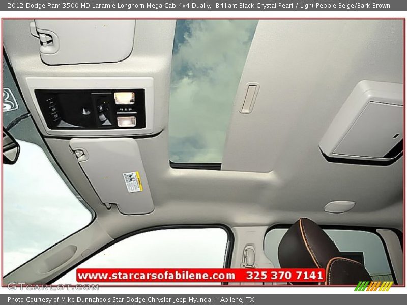 Brilliant Black Crystal Pearl / Light Pebble Beige/Bark Brown 2012 Dodge Ram 3500 HD Laramie Longhorn Mega Cab 4x4 Dually