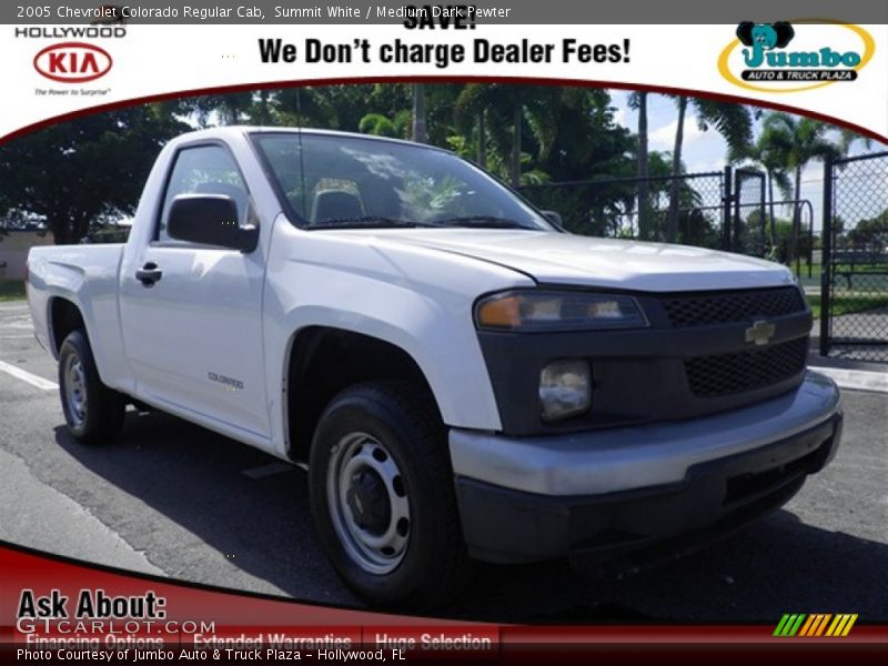 Summit White / Medium Dark Pewter 2005 Chevrolet Colorado Regular Cab
