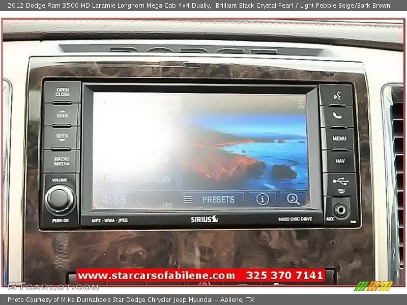 Brilliant Black Crystal Pearl / Light Pebble Beige/Bark Brown 2012 Dodge Ram 3500 HD Laramie Longhorn Mega Cab 4x4 Dually