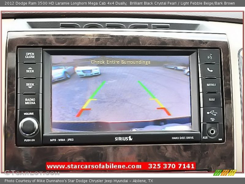 Brilliant Black Crystal Pearl / Light Pebble Beige/Bark Brown 2012 Dodge Ram 3500 HD Laramie Longhorn Mega Cab 4x4 Dually