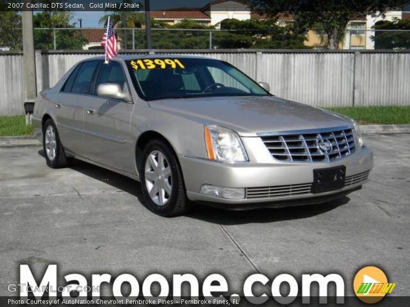 Gold Mist / Shale 2007 Cadillac DTS Sedan