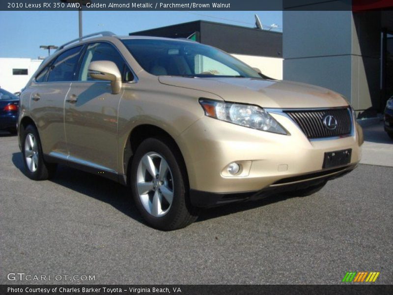 Golden Almond Metallic / Parchment/Brown Walnut 2010 Lexus RX 350 AWD
