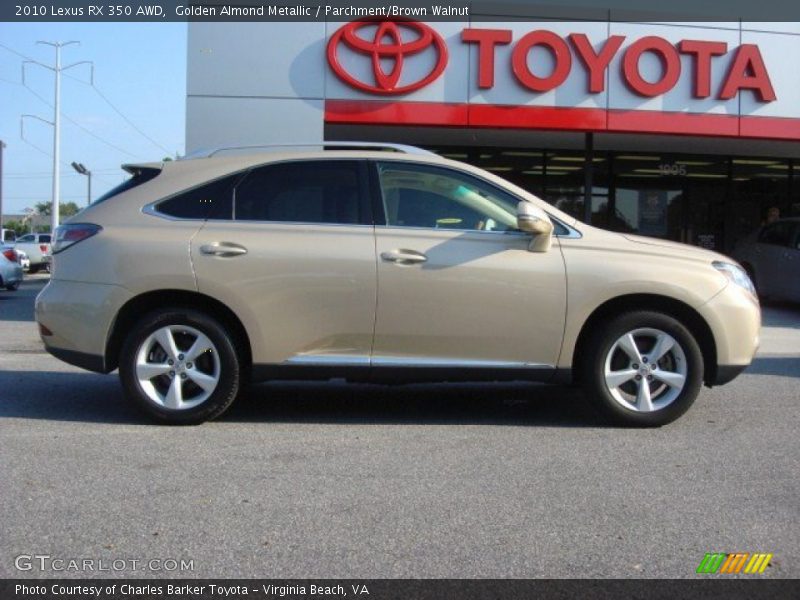 Golden Almond Metallic / Parchment/Brown Walnut 2010 Lexus RX 350 AWD