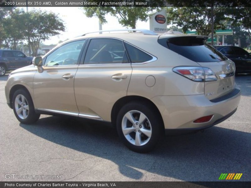 Golden Almond Metallic / Parchment/Brown Walnut 2010 Lexus RX 350 AWD