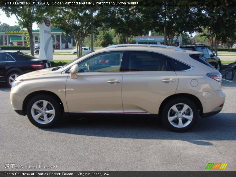 Golden Almond Metallic / Parchment/Brown Walnut 2010 Lexus RX 350 AWD