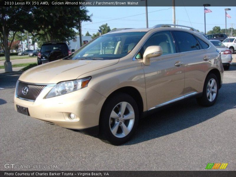 Golden Almond Metallic / Parchment/Brown Walnut 2010 Lexus RX 350 AWD