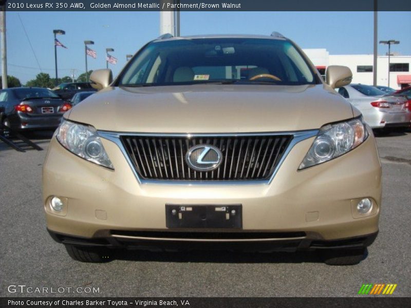 Golden Almond Metallic / Parchment/Brown Walnut 2010 Lexus RX 350 AWD