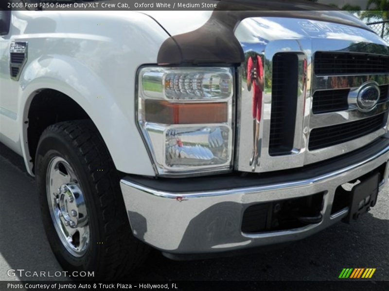 Oxford White / Medium Stone 2008 Ford F250 Super Duty XLT Crew Cab