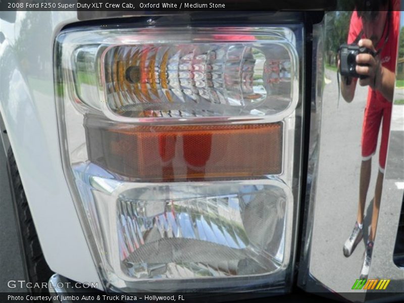 Oxford White / Medium Stone 2008 Ford F250 Super Duty XLT Crew Cab
