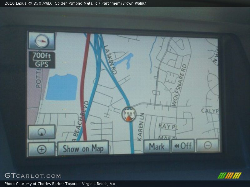 Golden Almond Metallic / Parchment/Brown Walnut 2010 Lexus RX 350 AWD