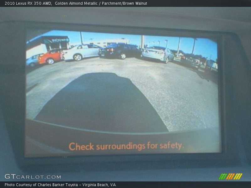 Golden Almond Metallic / Parchment/Brown Walnut 2010 Lexus RX 350 AWD
