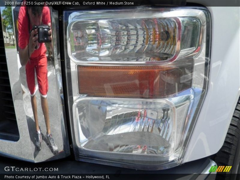 Oxford White / Medium Stone 2008 Ford F250 Super Duty XLT Crew Cab
