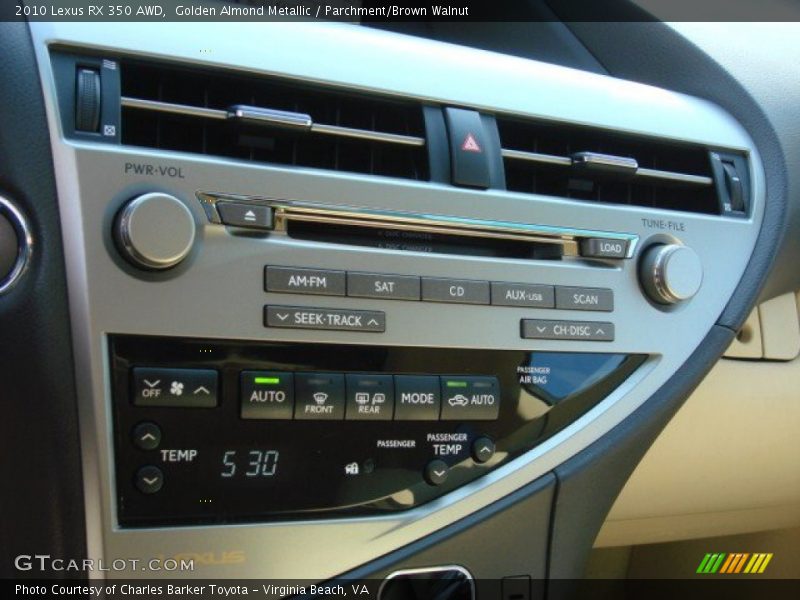Golden Almond Metallic / Parchment/Brown Walnut 2010 Lexus RX 350 AWD