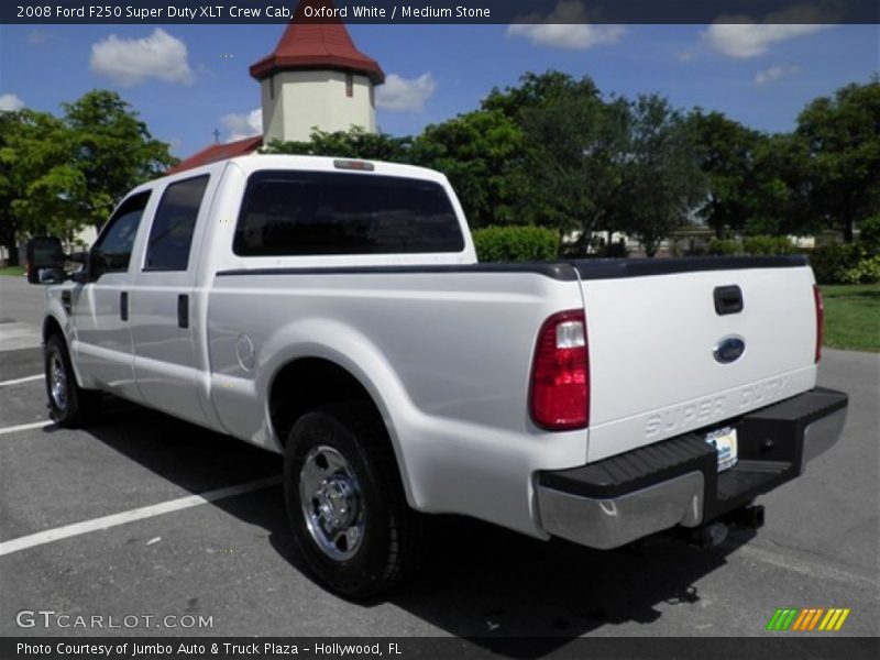 Oxford White / Medium Stone 2008 Ford F250 Super Duty XLT Crew Cab