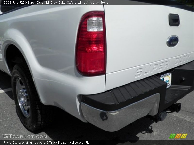 Oxford White / Medium Stone 2008 Ford F250 Super Duty XLT Crew Cab