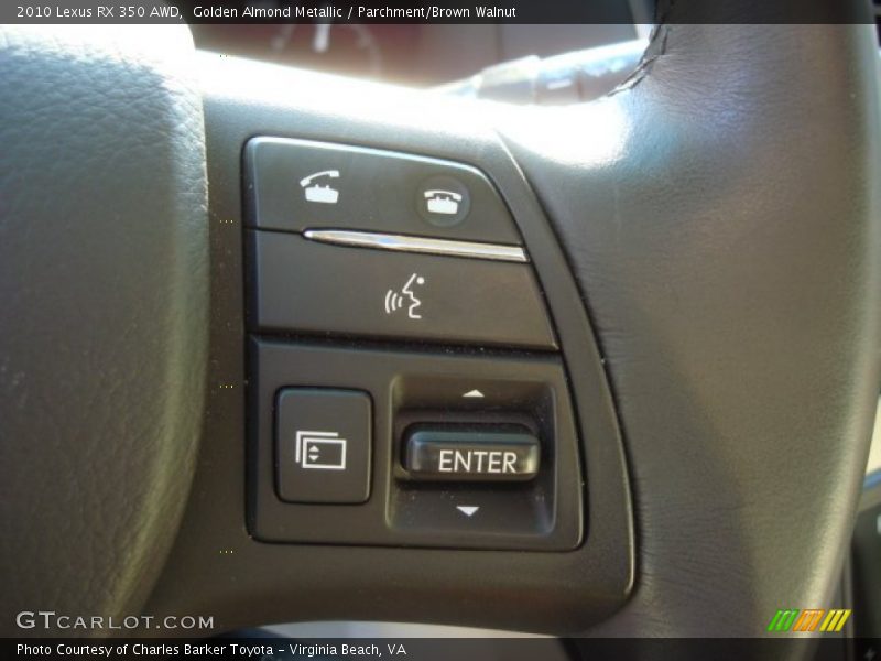 Golden Almond Metallic / Parchment/Brown Walnut 2010 Lexus RX 350 AWD