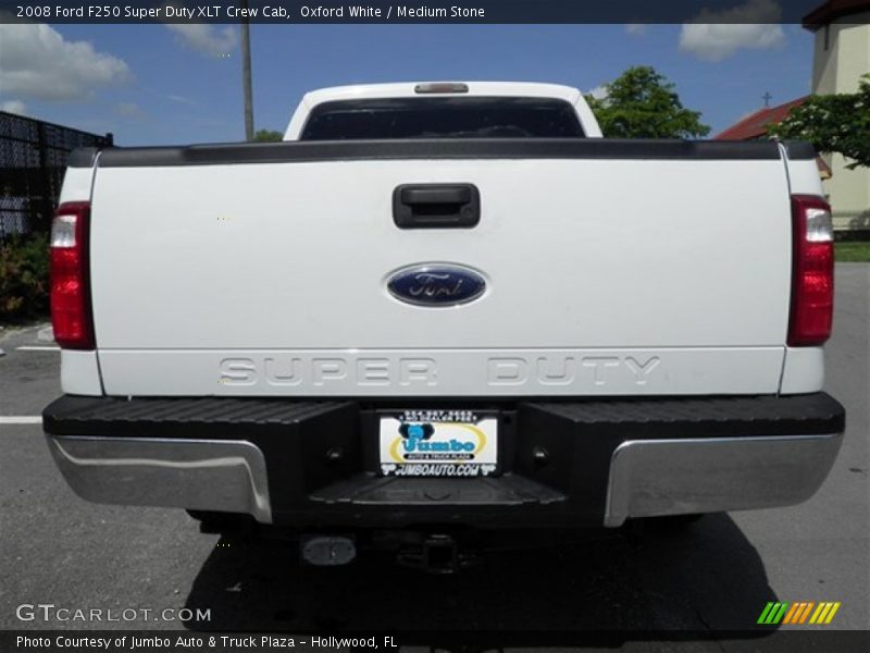 Oxford White / Medium Stone 2008 Ford F250 Super Duty XLT Crew Cab