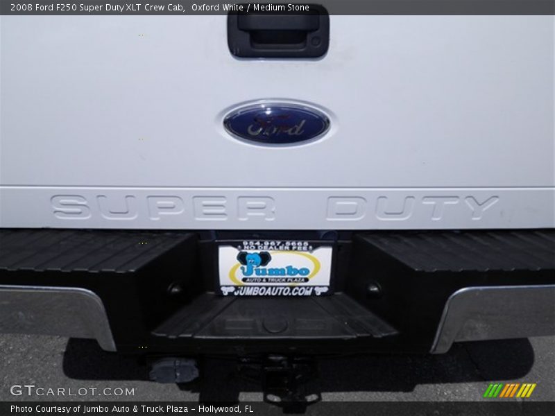 Oxford White / Medium Stone 2008 Ford F250 Super Duty XLT Crew Cab