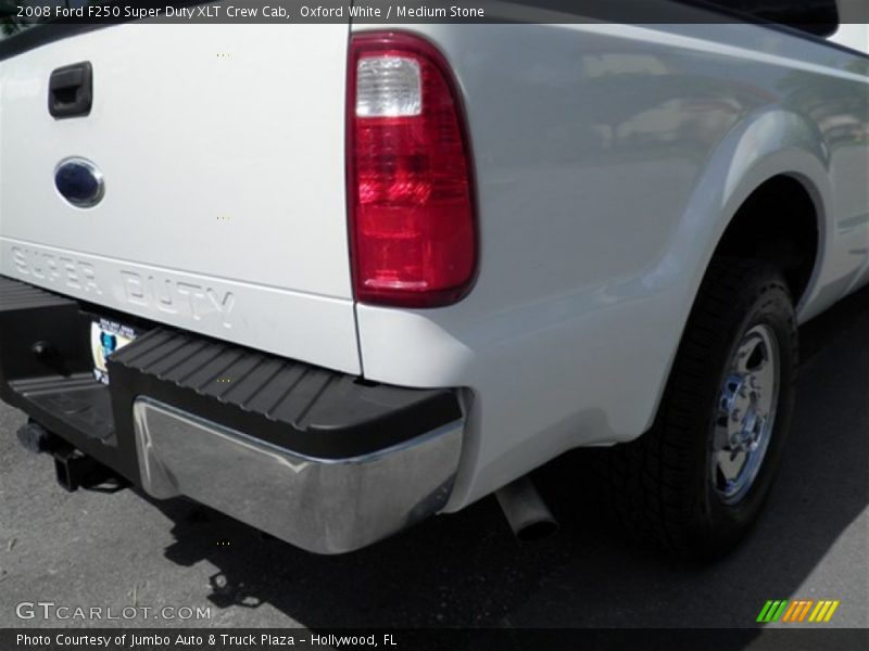 Oxford White / Medium Stone 2008 Ford F250 Super Duty XLT Crew Cab