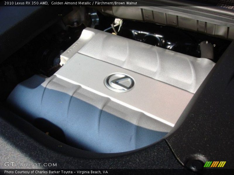 Golden Almond Metallic / Parchment/Brown Walnut 2010 Lexus RX 350 AWD