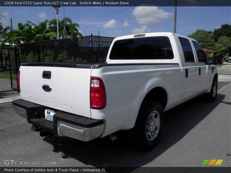 Oxford White / Medium Stone 2008 Ford F250 Super Duty XLT Crew Cab