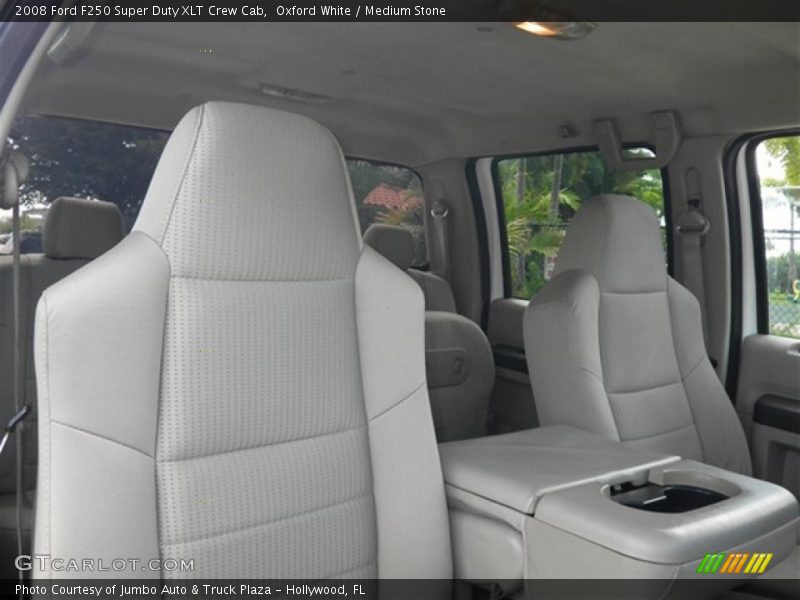 Oxford White / Medium Stone 2008 Ford F250 Super Duty XLT Crew Cab