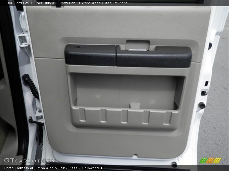 Oxford White / Medium Stone 2008 Ford F250 Super Duty XLT Crew Cab