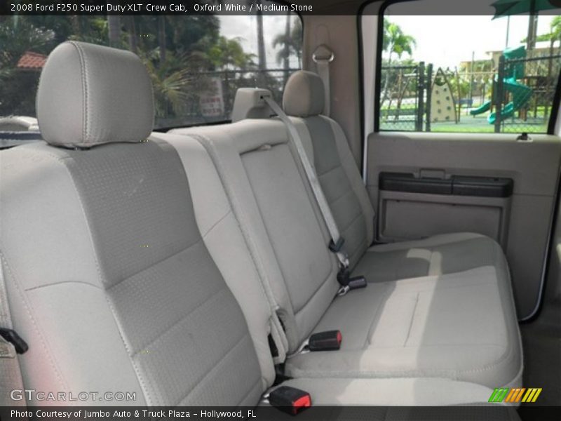 Oxford White / Medium Stone 2008 Ford F250 Super Duty XLT Crew Cab