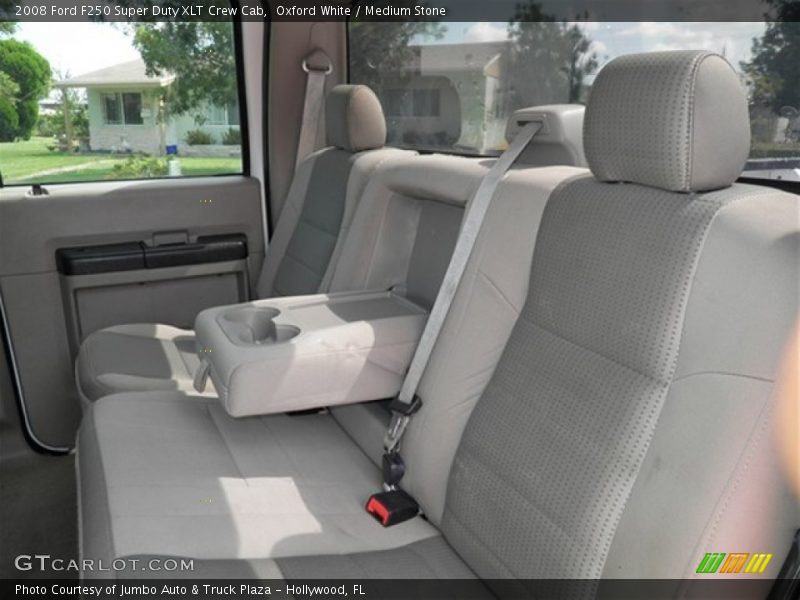 Oxford White / Medium Stone 2008 Ford F250 Super Duty XLT Crew Cab