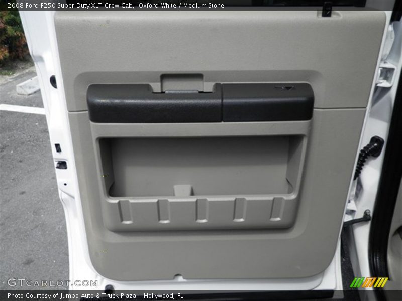 Oxford White / Medium Stone 2008 Ford F250 Super Duty XLT Crew Cab