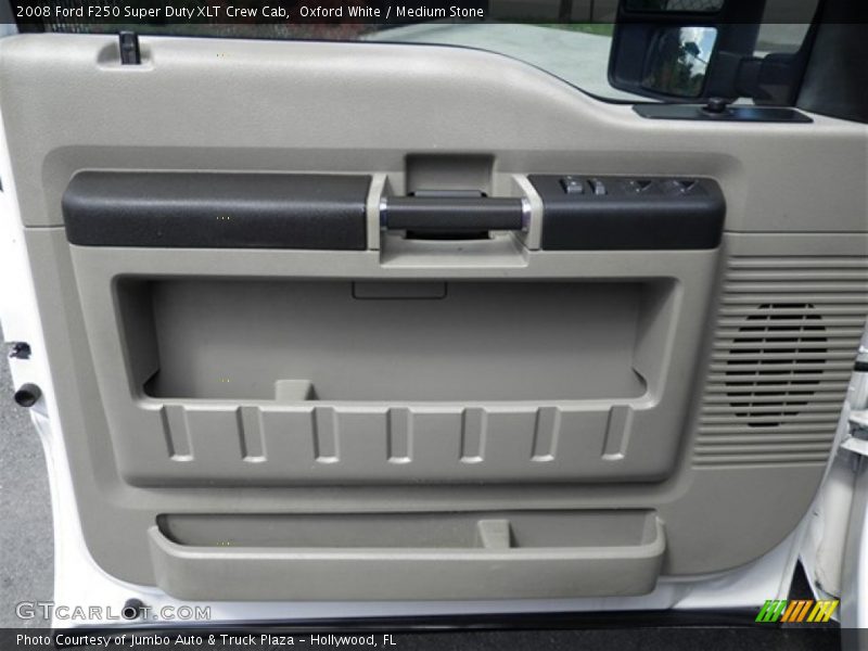 Oxford White / Medium Stone 2008 Ford F250 Super Duty XLT Crew Cab