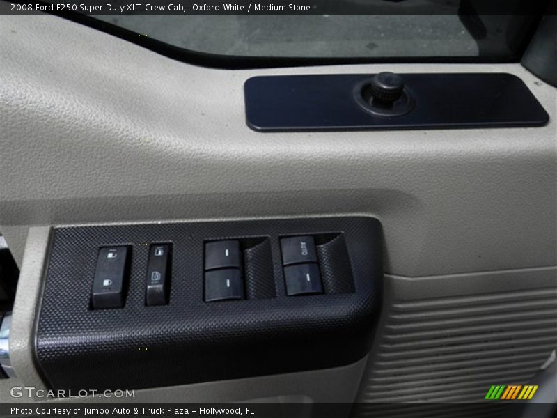 Oxford White / Medium Stone 2008 Ford F250 Super Duty XLT Crew Cab
