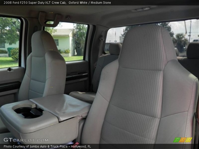 Oxford White / Medium Stone 2008 Ford F250 Super Duty XLT Crew Cab