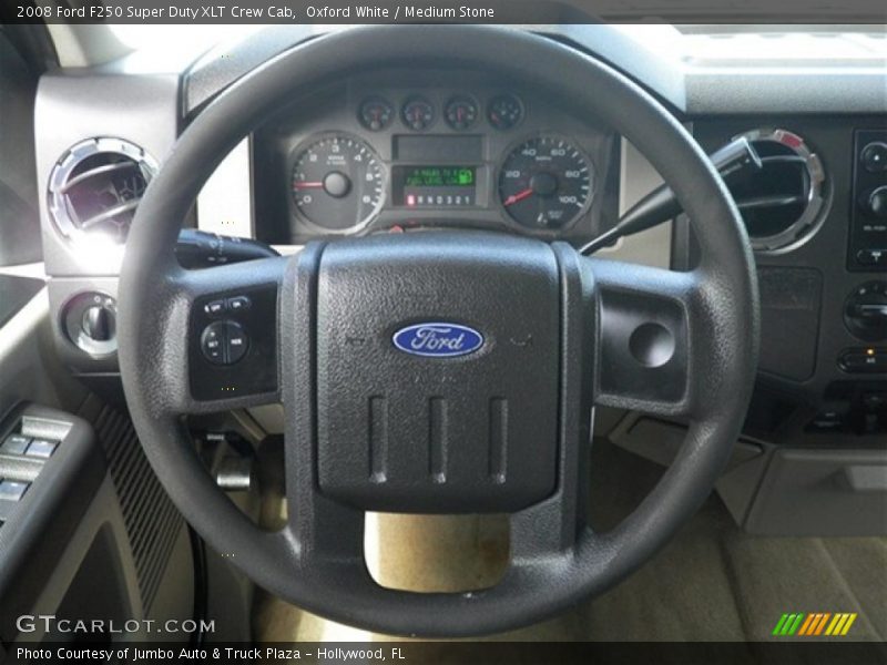 Oxford White / Medium Stone 2008 Ford F250 Super Duty XLT Crew Cab