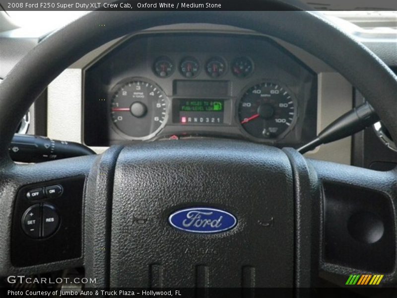Oxford White / Medium Stone 2008 Ford F250 Super Duty XLT Crew Cab