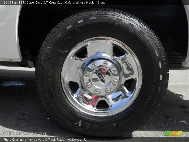 Oxford White / Medium Stone 2008 Ford F250 Super Duty XLT Crew Cab