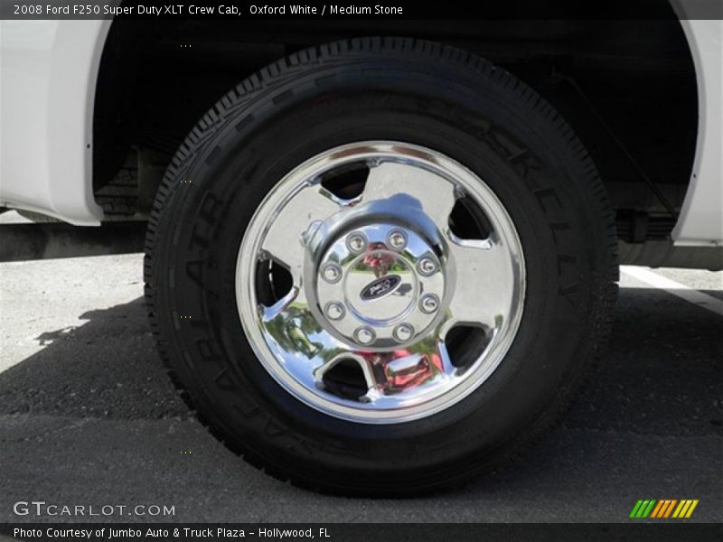Oxford White / Medium Stone 2008 Ford F250 Super Duty XLT Crew Cab