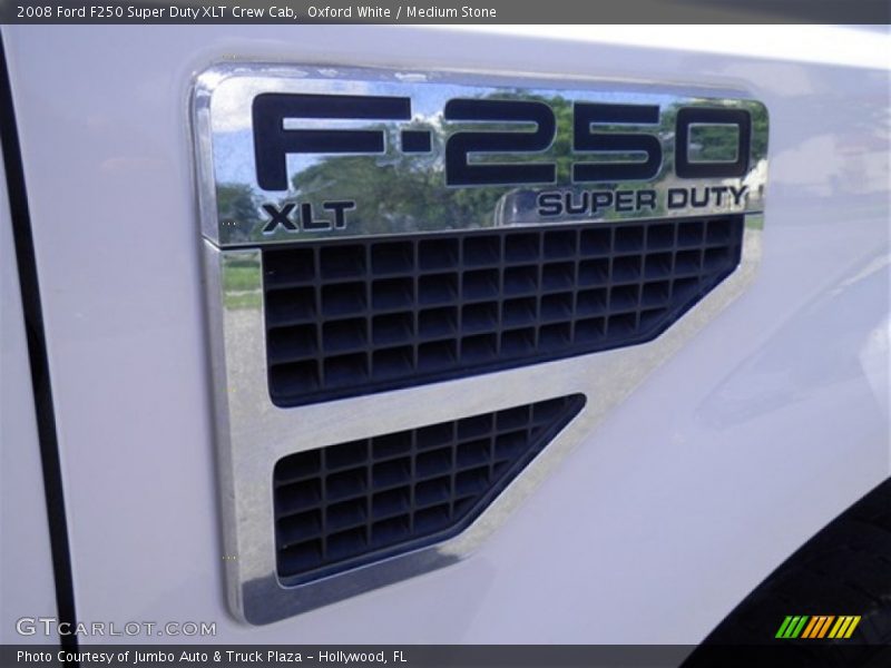 Oxford White / Medium Stone 2008 Ford F250 Super Duty XLT Crew Cab