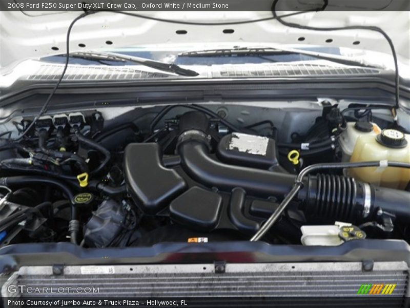 Oxford White / Medium Stone 2008 Ford F250 Super Duty XLT Crew Cab