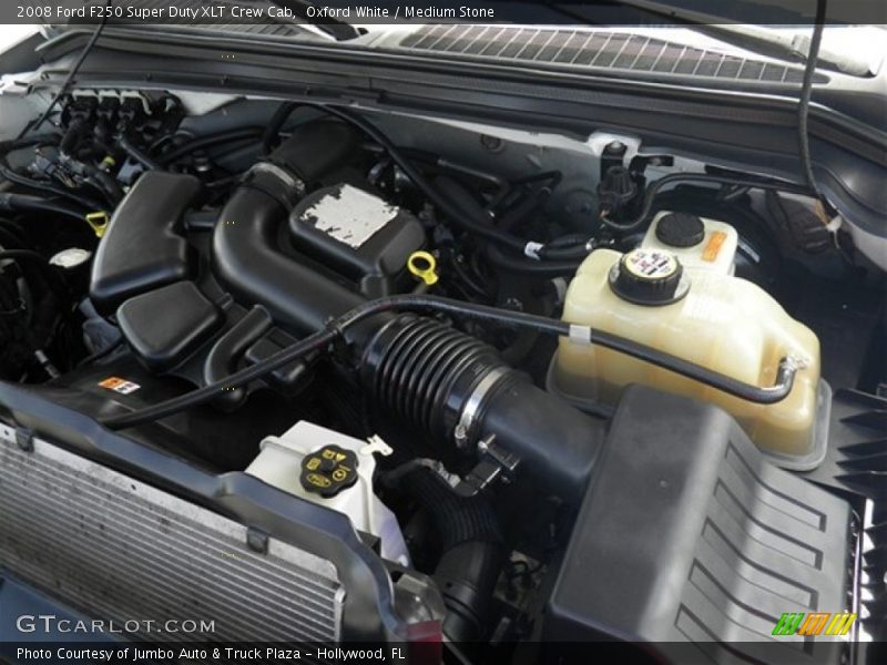 Oxford White / Medium Stone 2008 Ford F250 Super Duty XLT Crew Cab