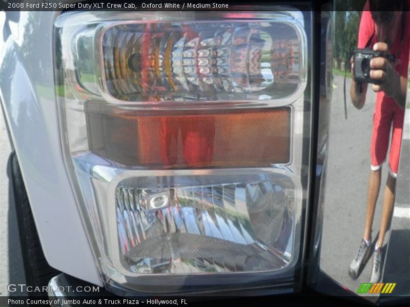 Oxford White / Medium Stone 2008 Ford F250 Super Duty XLT Crew Cab