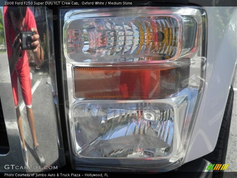 Oxford White / Medium Stone 2008 Ford F250 Super Duty XLT Crew Cab