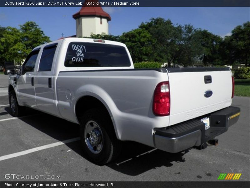 Oxford White / Medium Stone 2008 Ford F250 Super Duty XLT Crew Cab