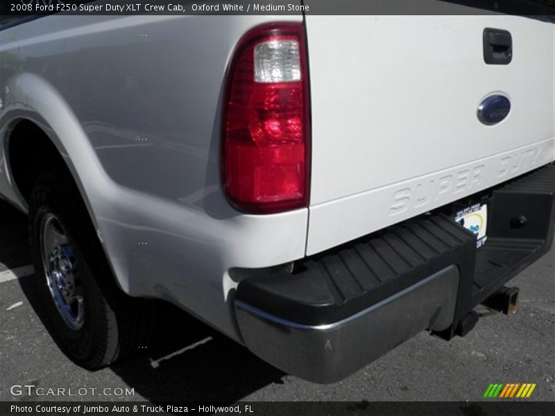 Oxford White / Medium Stone 2008 Ford F250 Super Duty XLT Crew Cab