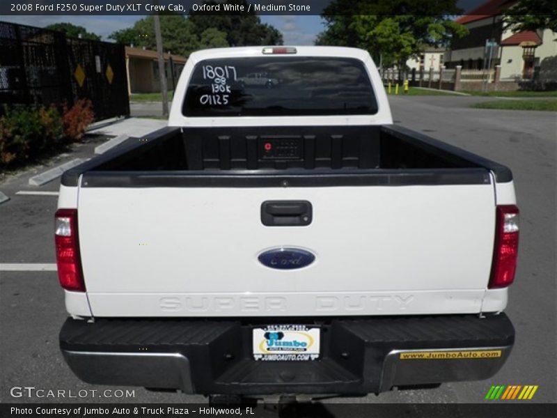 Oxford White / Medium Stone 2008 Ford F250 Super Duty XLT Crew Cab