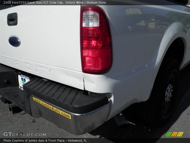 Oxford White / Medium Stone 2008 Ford F250 Super Duty XLT Crew Cab
