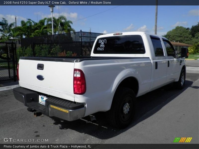 Oxford White / Medium Stone 2008 Ford F250 Super Duty XLT Crew Cab