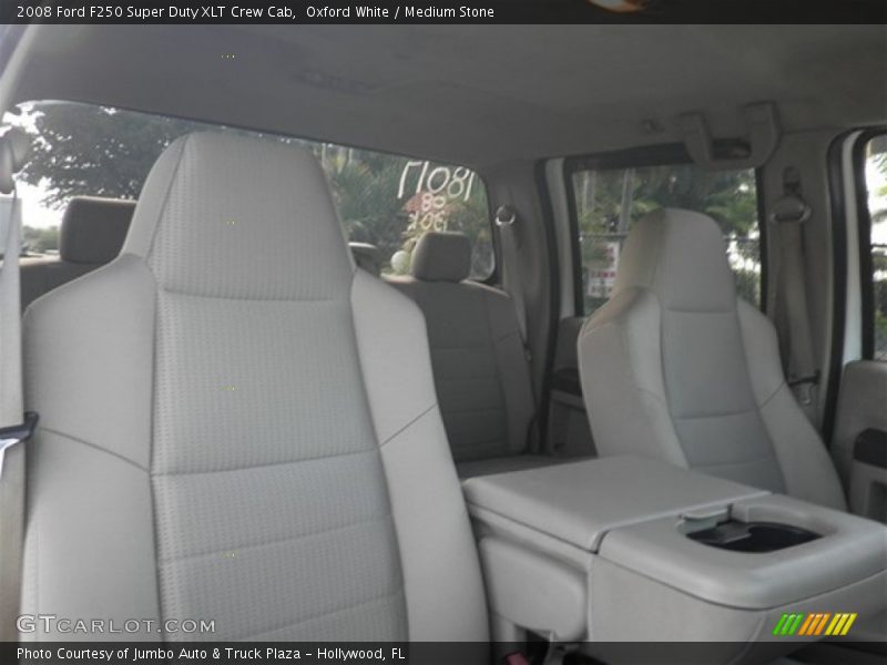 Oxford White / Medium Stone 2008 Ford F250 Super Duty XLT Crew Cab